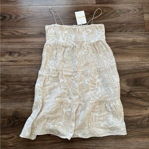 Show Me Your MuMu OOO Mini Dress Sand Shells Gauze